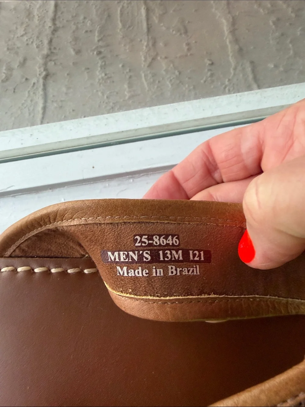 Johnston & Murphy Tan Brown Woven Leather Flip Flops